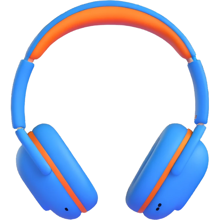 blue airpods max headphones emoji