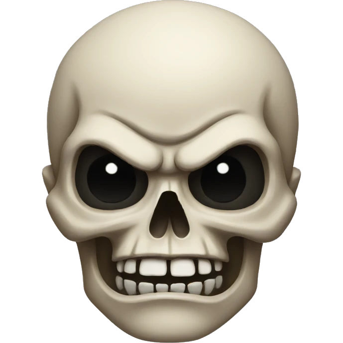 Skull angry emoji