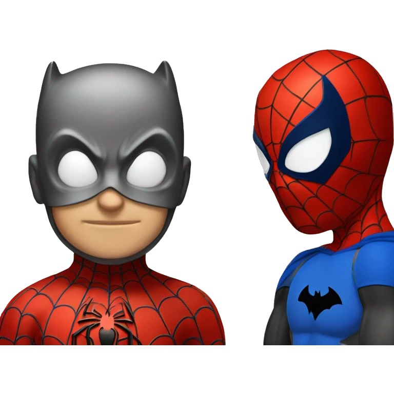 Spider-Man with Batman emoji