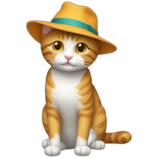 Cat-in-a-hat emoji