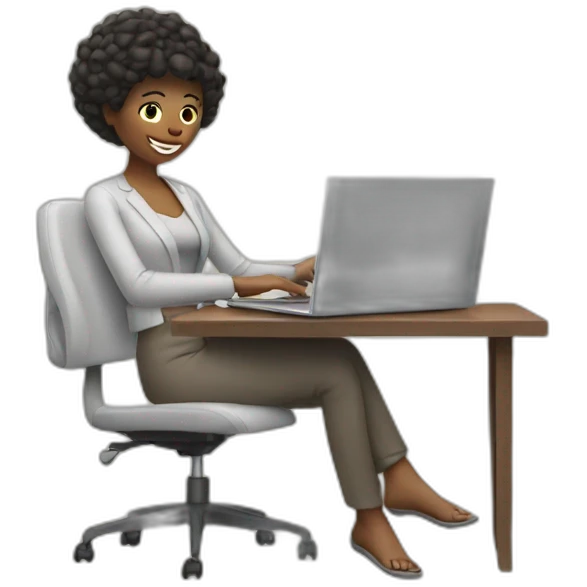 woman hitting a laptop emoji