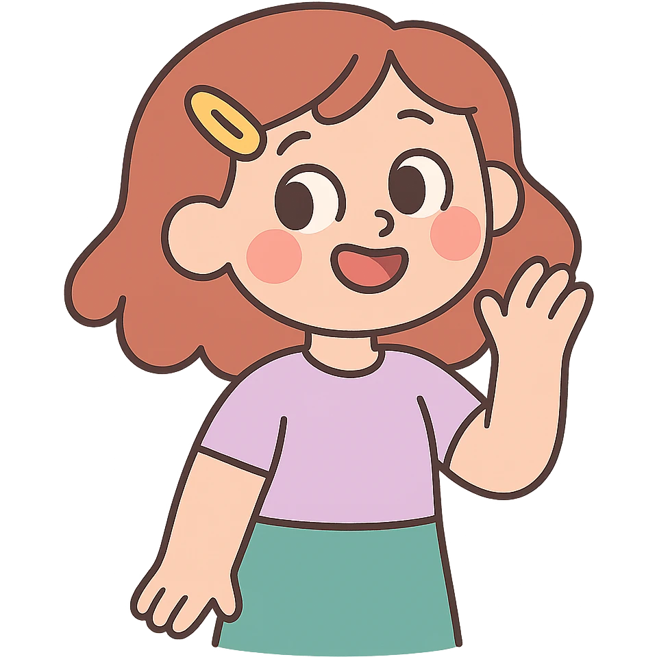 hairclip, soft and cute, pastel toon style emoji