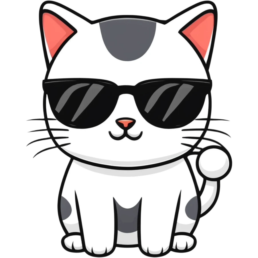 Cat with sunglasses emoji