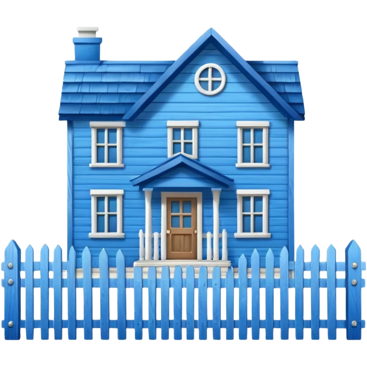 blue house emoji
