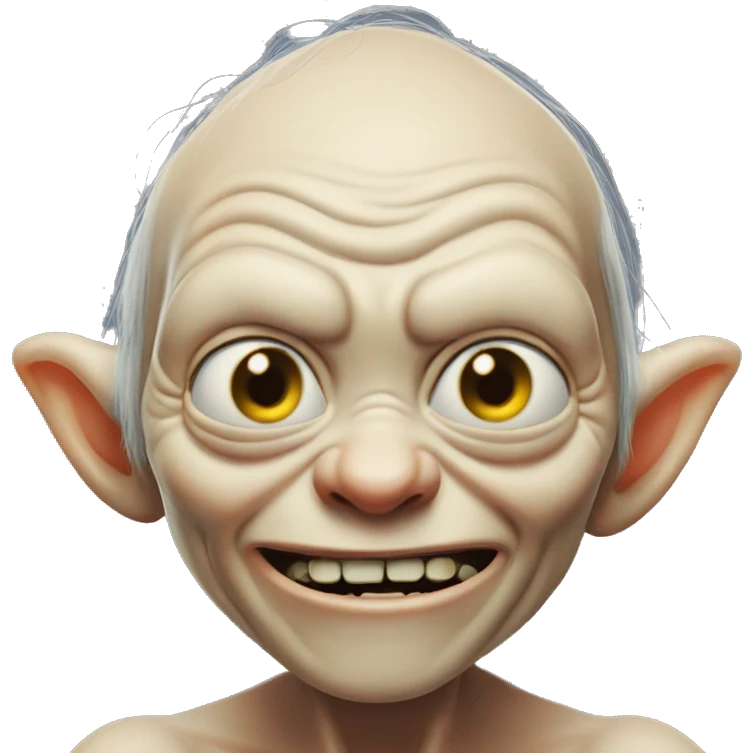 expresion de Gollum del señor de los anillos emoji