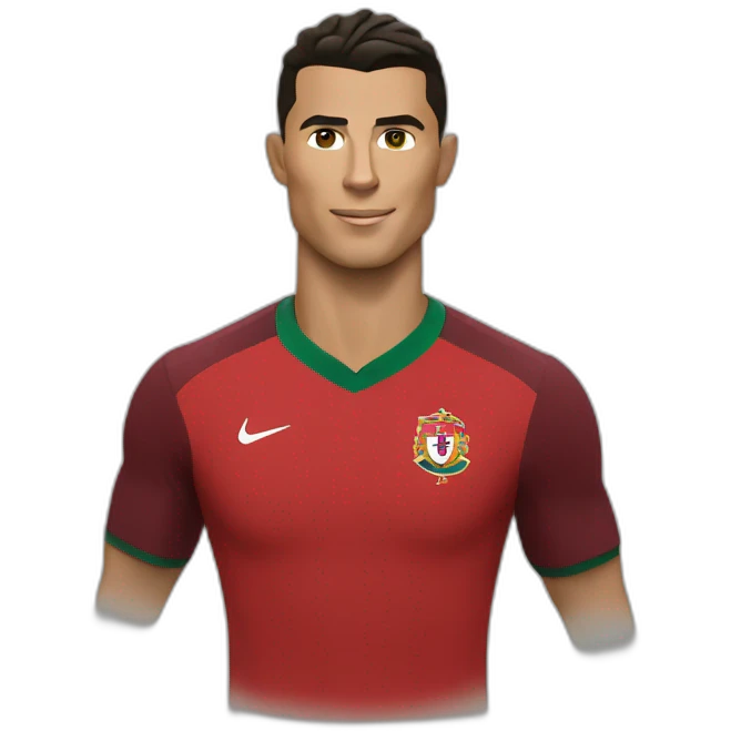 Cristiano Ronaldo wearing the Portugal jersey. emoji