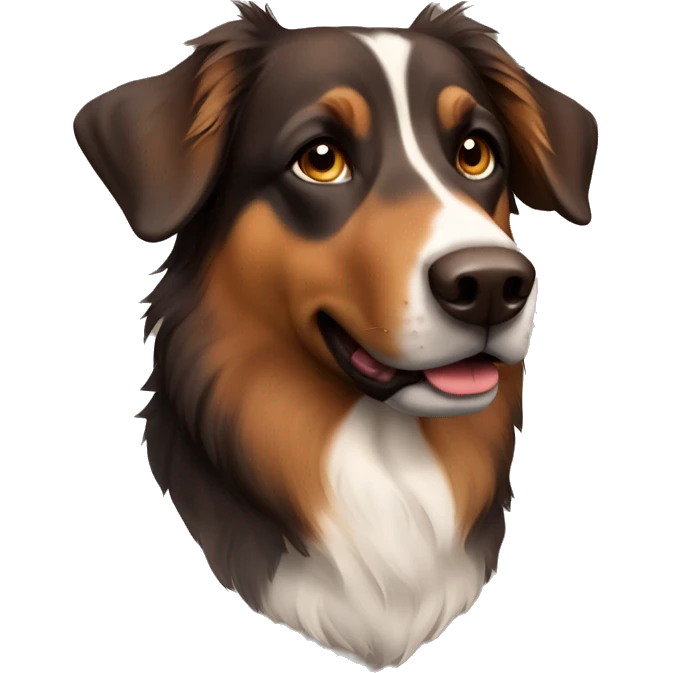 brown American shepherd  emoji
