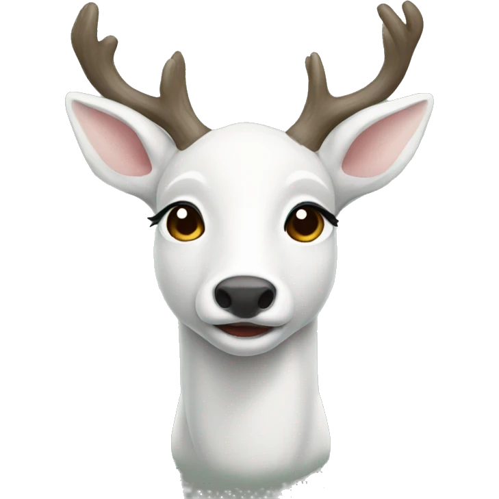 White deer  emoji