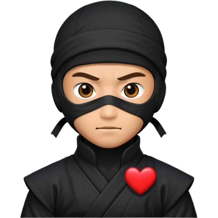 Ninja ojos de corazónes hombre emoji