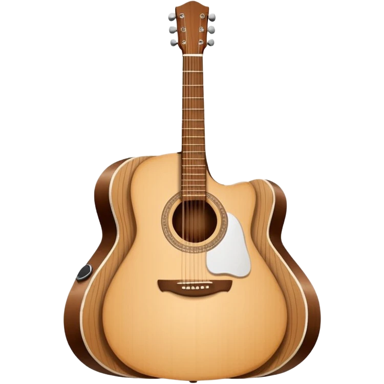 acoustic guitar with white paper rips in it emoji