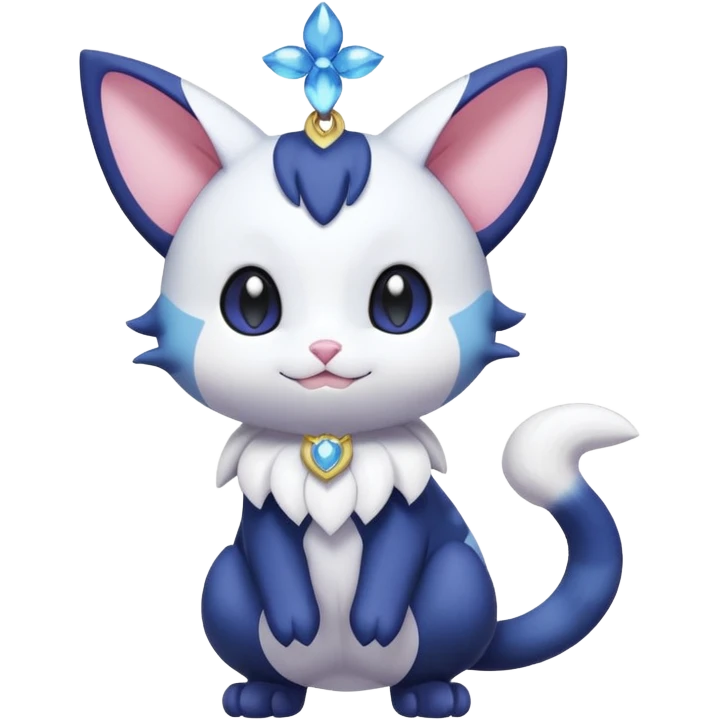 Cute Adorable Kawaii Royal Elegant Tall Pretty Beautiful Skitty-Meowstic-Gorebyss-Pokémon (full body) emoji