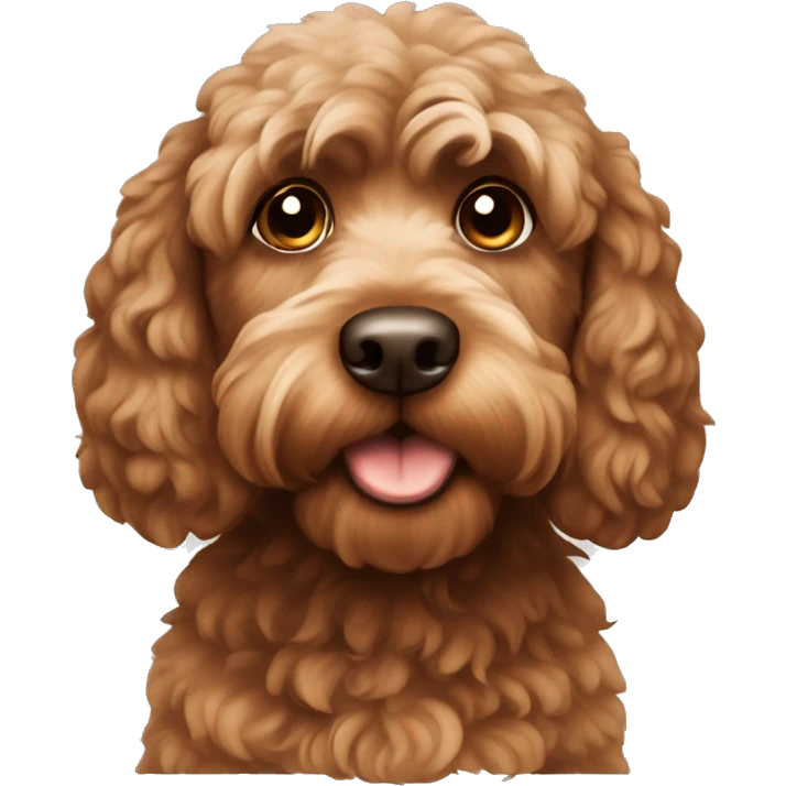 Brown cockapoo  emoji