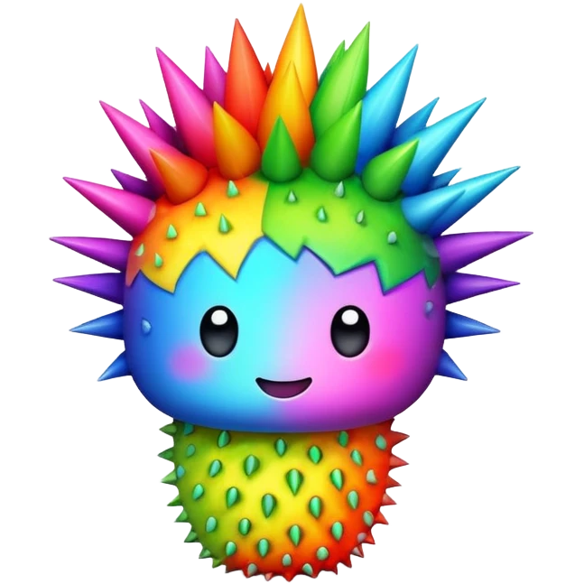 Regenbogen Kaktus  emoji