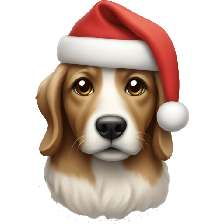 Christmas dog emoji
