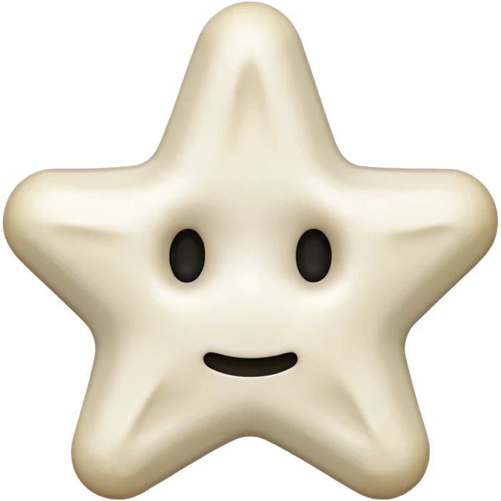 starshape made of bone. no face . no outer ridge. no eyes. no. nose. no mouth. just a star stop rendering a face on it emoji