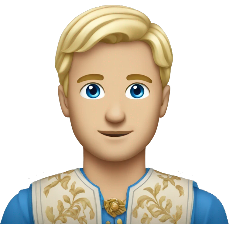 Blonde man with blue eyes wearing a albanian traditional southern plis emoji
