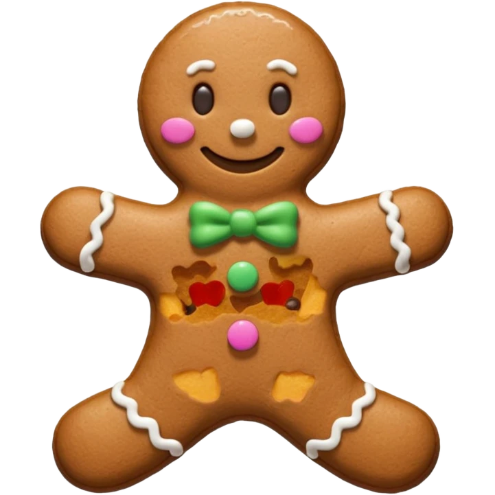 gingerbread man simple emoji