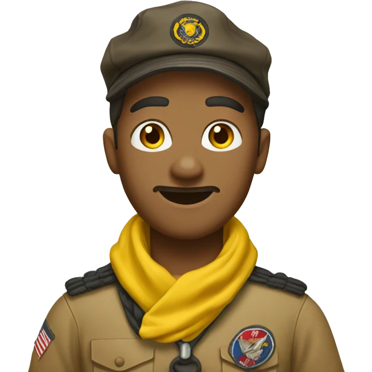 Scoutmaster with a yellow neckerchief emoji