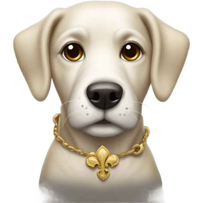 Dog with fleur di lis  emoji