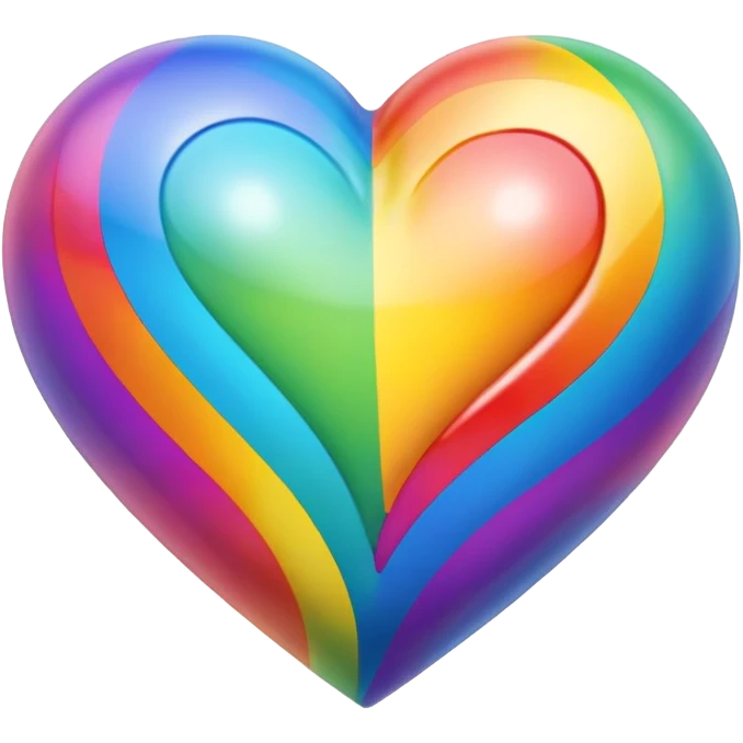 a rainbow heart  emoji