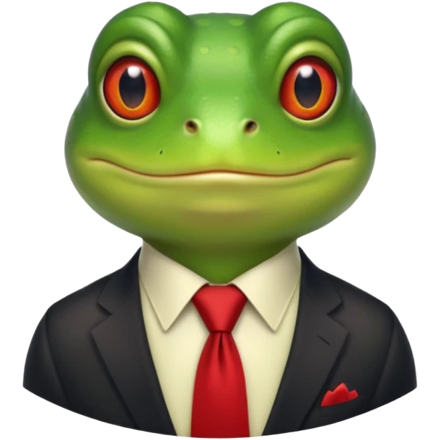 frog with tie emoji