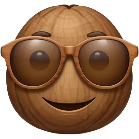 walnut with sunglasses emoji