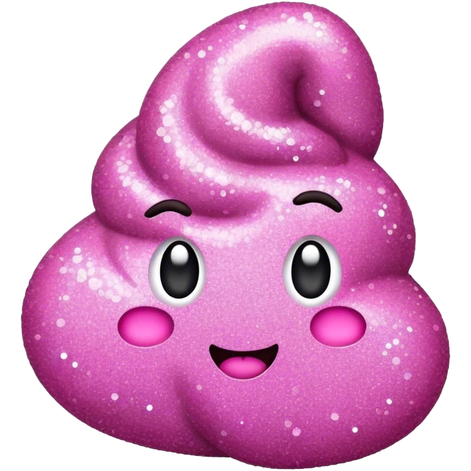pink glitter poop emoji