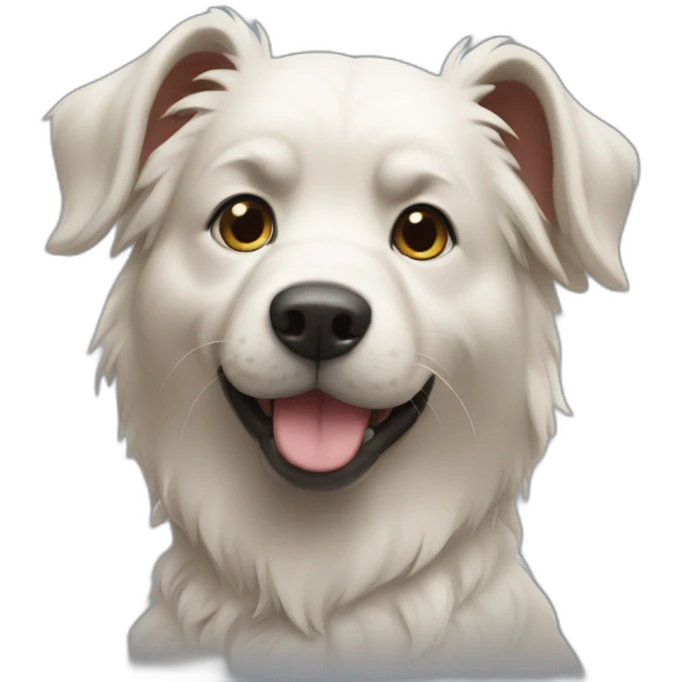 un chien sur un chat emoji