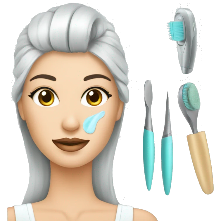Beautician doin Dermaplaning  emoji