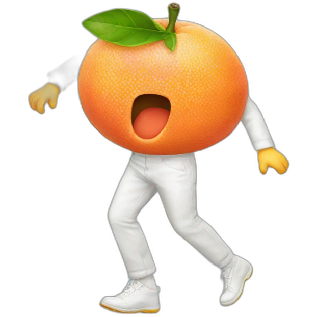 moonwalking grapefruit emoji