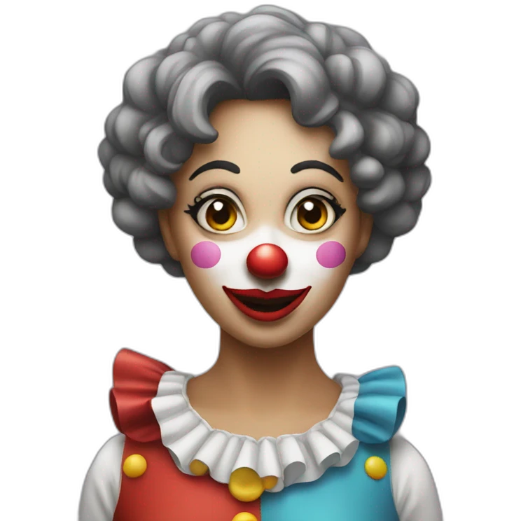 Sweet woman clown emoji