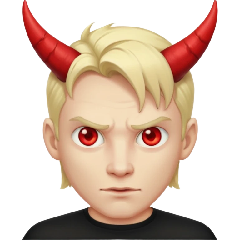 blonde man devil with shirt emoji