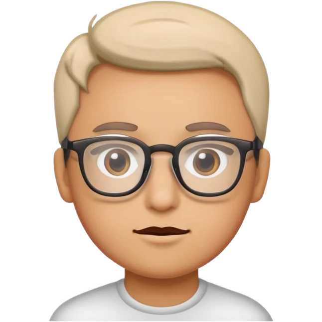 Cara de persona con lentes y ojos pequeños emoji