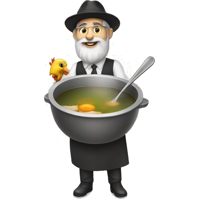 a rabbi serving chicken soup emoji
