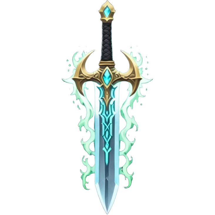 magical greatsword with a eldricth powers in it emoji