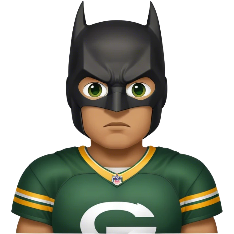 Batman as a Green Bay packers fan emoji