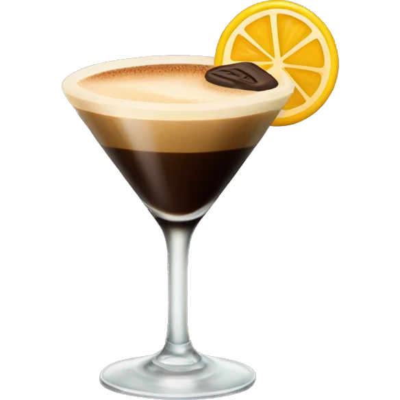 espresso martini in a glass emoji