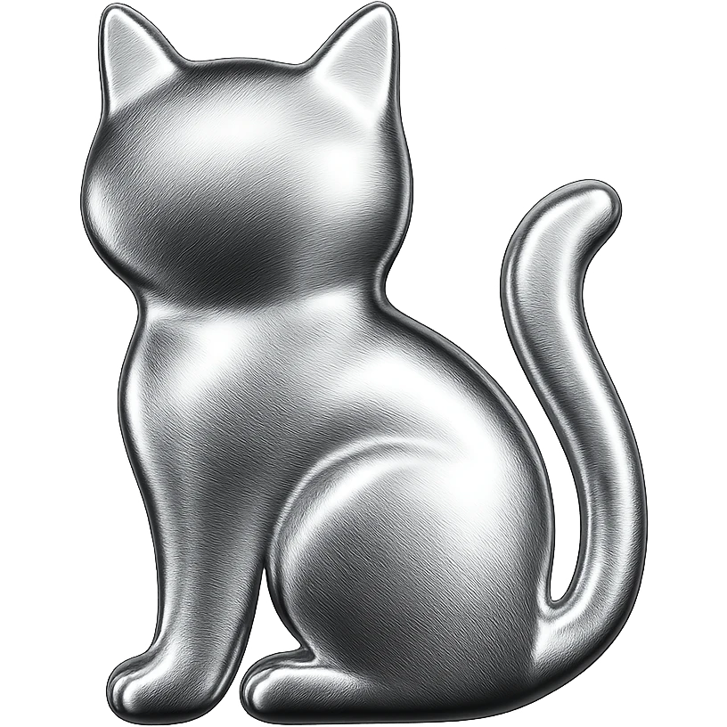 chrome style icon of a cat emoji
