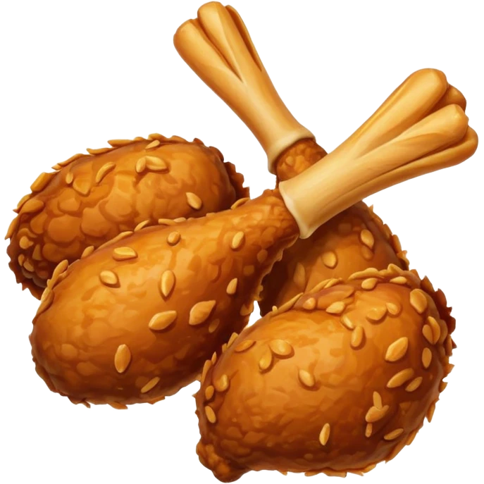simple fried chicken drumstick, minimal details emoji