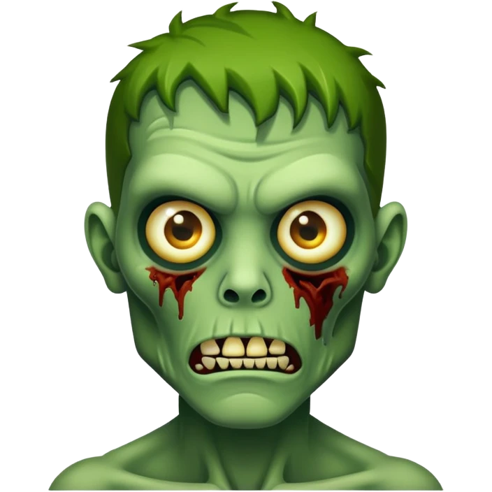 zombie with green skin emoji