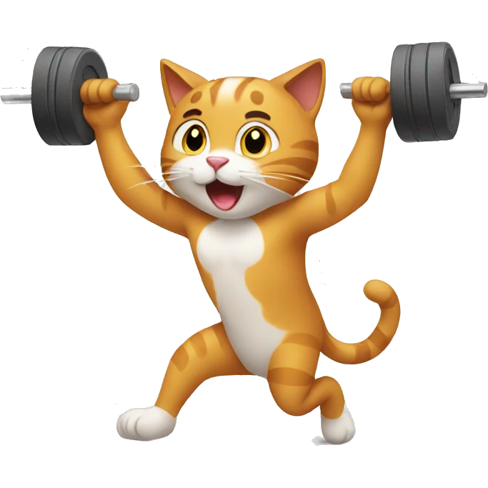 cat workout emoji