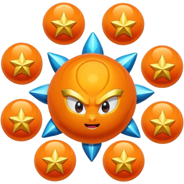 Esfera del dragón con 7 estrellas  emoji