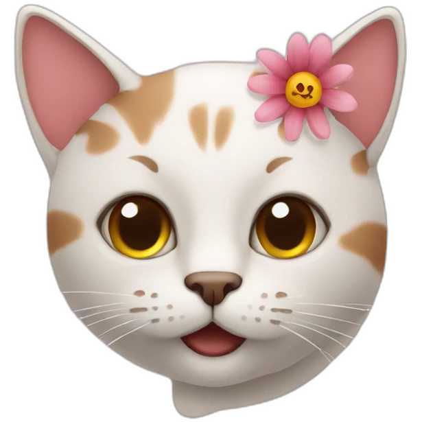 cat flower emoji