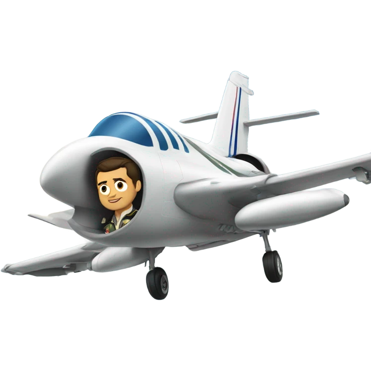 Carlos flying a jet emoji