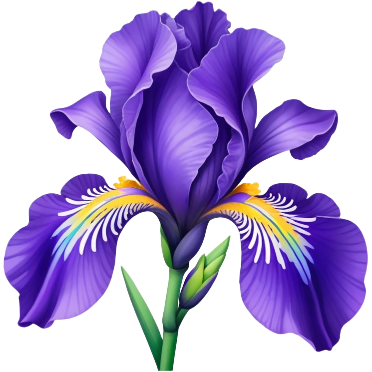 blue flag iris flower emoji