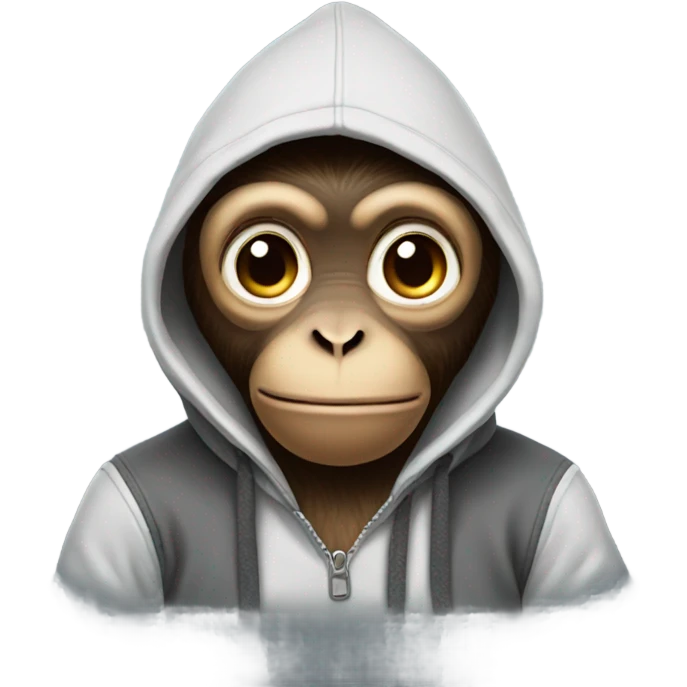 monkey wearing hoodie emoji