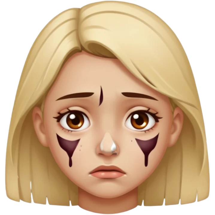 Girl with  fracture  nose emoji