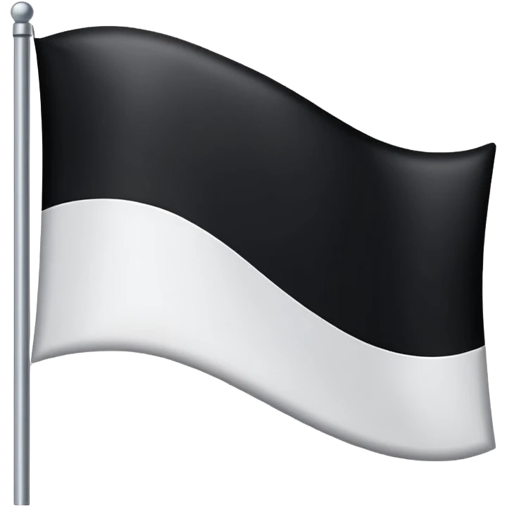 White flag with a black flag inside with a another white flag inside emoji