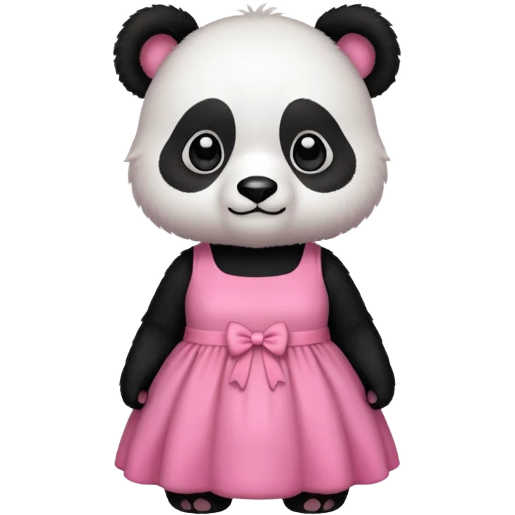 Panda in pink dress  emoji