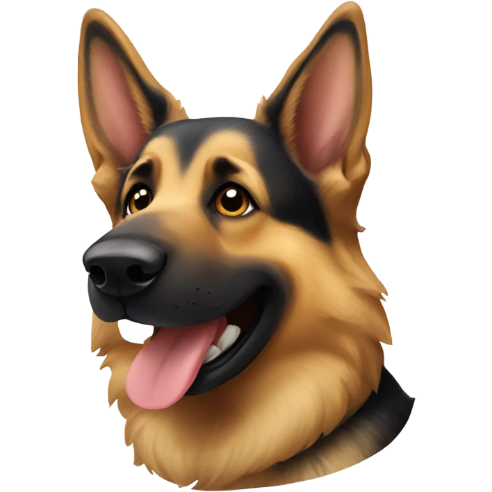 smiling german shepherd emoji